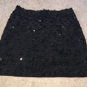 Sparkly black skirt